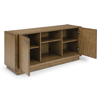 Raheny Home Montecito Entertainment Center In Brown, 57-1/2'' W x 18'' D x 26'' H