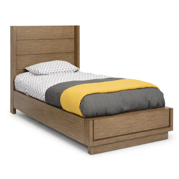 Raheny Home Montecito Twin Bed In Brown, 41-1/2'' W x 82-1/2'' D x 48'' H