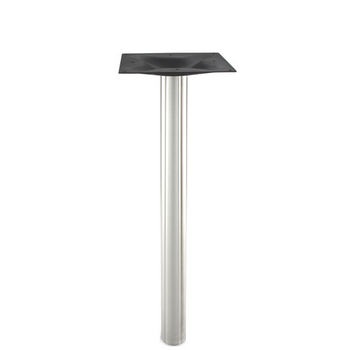 Steelbase Steddy Series Permanent Mount Table Base, Stainless Steel
