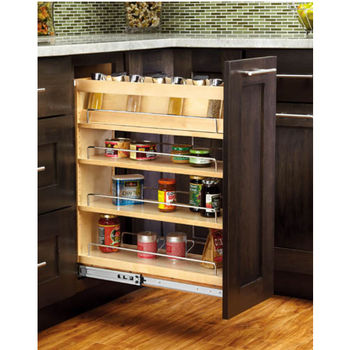 Rev-a-shelf 11 Pull Out Kitchen Cabinet Storage Organizer Slide Out Pantry  Spice Rack With Adjustable Shelves For 11.5 W Cabinet Opening, 448-bc-11c  : Target