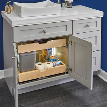 Preconfigured Bathroom Vanity Organizer Drawer