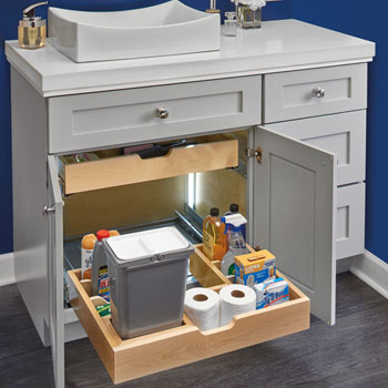 Under Sink Pullout L-Shape Reversible Organizer