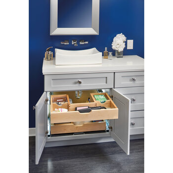 For Bathroom Vanity U Shape Under Sink Pullout Organizer