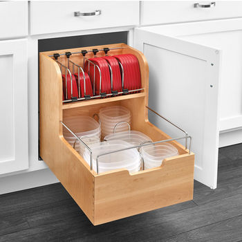 Rev-A-Shelf Base Cabinet Pullout Food Storage Container Organizer