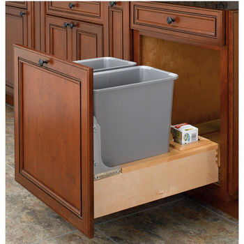 Trash Cans Free Standing Built In Under Cabinet Pull Out