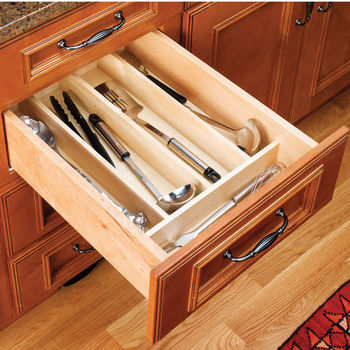 Rev-A-Shelf - 4WUT-3SH Large Short Wood Cabinet Drawer Utility Tray Insert