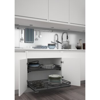 Rev-A-Shelf Under Cabinet Kitchen 3 Prong Pull Out Dish Kitchen