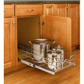 Rev-a-Shelf Single Chrome Pull-Out Basket