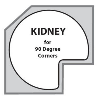 Single Shelf Kidney Shaped Pantry Tray, Post Included