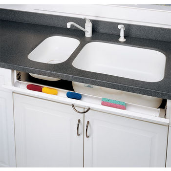 Polymer-White Rev-A-Shelf 6551-36-11-52 36 Tip-Out Sink Front Tray with 2 pair of hinges 