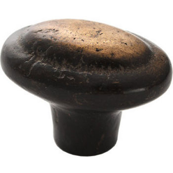 Schaub & Company 1-7/8" x 1" Oval Knob, Antique Bronze