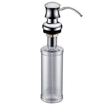 Dawn® Soap Dispenser in Chrome, 2-7/32'' Diameter x 3-11/16'' D, 1-15/16'' (Counter to Spout), 7-3/32'' (Plastic Refill Bottle)
