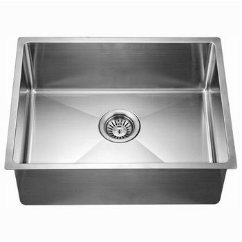 Dawn Sinks® Kitchen Stainless Steel Undermount Extra Small Corner Radius Rectangle Single Bowl in Polished Satin Finish, 21-7/8" W x 17-3/16" D x 8-11/16" H