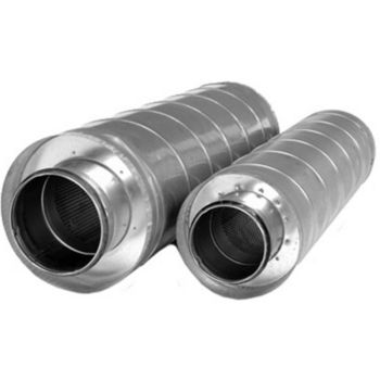 S&P 8" - 12-2/5" Galvanized Steel In-Line Duct Silencer