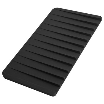 Silicone Drying Mat and Trivet in Black, Product View