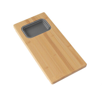 AZUNI Kitchen Sink Bamboo Cutting Board set with 1 Collapsible Container