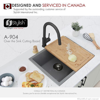 12'' Over the Sink Bamboo Cutting Board, Designed in Canada