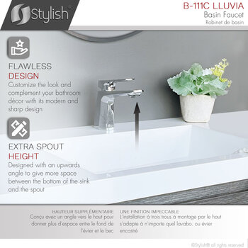 STYLISH Single Handle Bathroom Faucet for Single Hole Brass Basin Mixer Tap