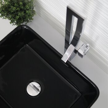D-702 Series Bathroom Sink Mushroom Pop-Up Drain without Overflow in Polsihed Chrome, Installed View