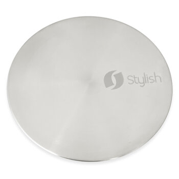 Stylish International Cap Flow Strainer Cover in Stainless Steel, Fits Standards 3-1/2" Diameter Strainers, Product View