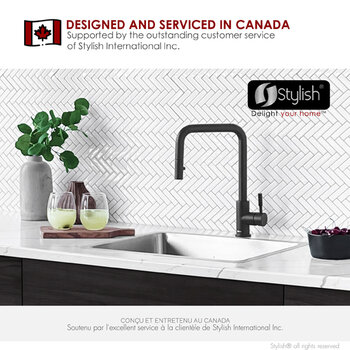 Stylish International STYLISH™ Palma Single Bowl Dual Mount Stainless Steel Kitchen Sink with Strainer, 21'' W, Design and Serviced Info
