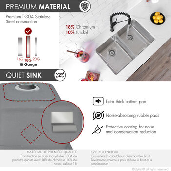 Stylish International Avila Series Double Bowl Kitchen Sink, Premium Material