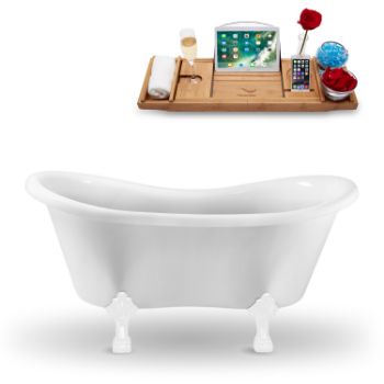 Streamline White Foot - Tub and Tray View 1