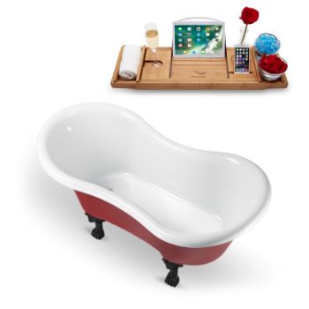 Streamline Red Exterior - Black Foot - Tub and Tray View 2