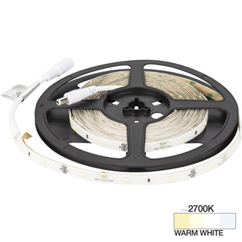 Task Lighting illumaLED™ Drizzle Series 16' Foot LED Tape Light, Lower Light Output, Warm White 2700K, 197" Length x 5/16"W x 1/8" H