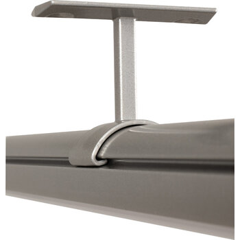 Support for Lighted Closet Rod, Satin Nickel Top Mounted Support Close Up View