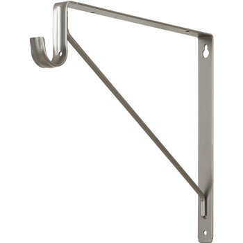 Support for Lighted Closet Rod, Satin Nickel Shelf Bracket Support