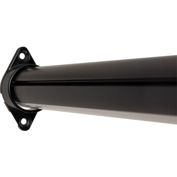 24V Lighted Closet Rod, Aluminum Profile, Frosted Lens, Multiple Lengths, Black Profile with Flange View