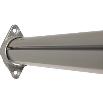24V Lighted Closet Rod, Aluminum Profile, Frosted Lens, Multiple Lengths, Satin Nickel Profile with Flange View