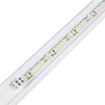24V Lighted Closet Rod, Aluminum Profile, Frosted Lens, Multiple Lengths, White LED Lighting Strip View