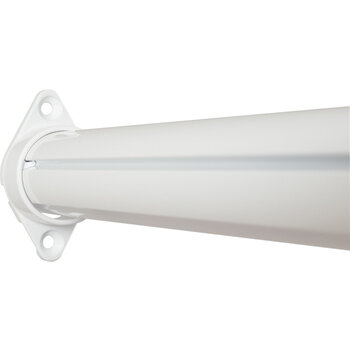 24V Lighted Closet Rod, Aluminum Profile, Frosted Lens, Multiple Lengths, White Profile with Flange View