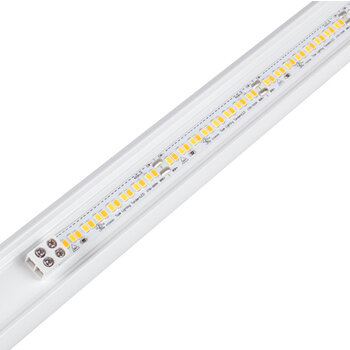 24V Lighted Closet Rod, Aluminum Profile, Frosted Lens, Multiple Lengths, White LED Lighting Strip View