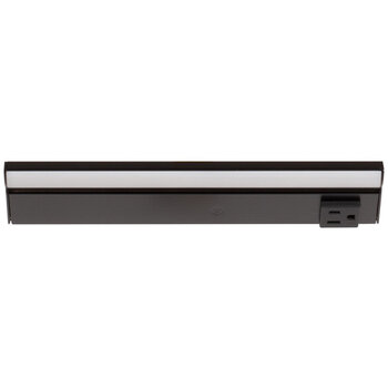 Task Lighting RM Series Lighted Power Strip, 2700K-5000K Tunable-White, 10-1/2'' Black Receptacles/Black Front View
