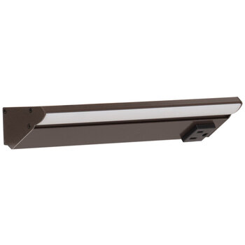 Task Lighting RM Series Lighted Power Strip, 2700K-5000K Tunable-White, 10-1/2'' Black Receptacles/Bronze