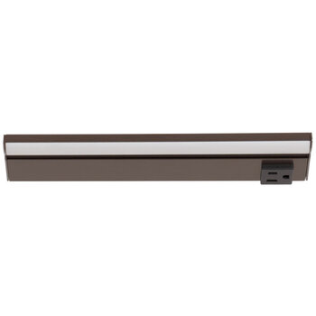 Task Lighting RM Series Lighted Power Strip, 2700K-5000K Tunable-White, 10-1/2'' Black Receptacles/Bronze Front View