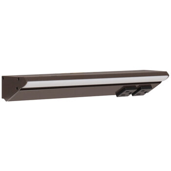 Task Lighting RM Series Lighted Power Strip, 2700K-5000K Tunable-White, 12-1/2'' Black Receptacles/Bronze