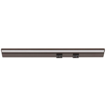 Task Lighting RM Series Lighted Power Strip, 2700K-5000K Tunable-White, 18-1/2'' Black Receptacles/Bronze Front View