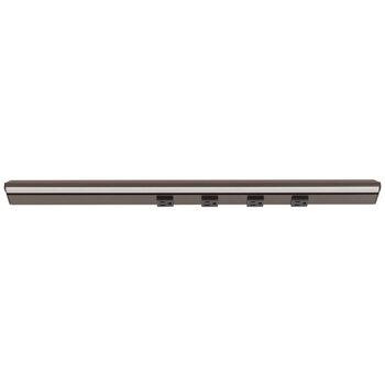 Task Lighting RM Series Lighted Power Strip, 2700K-5000K Tunable-White, 24-1/2'' Black Receptacles/Bronze Front View