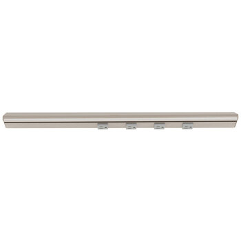 Task Lighting RM Series Lighted Power Strip, 2700K-5000K Tunable-White, 24-1/2'' Grey Receptacles/Satin Nickel Front View