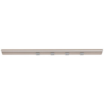 Task Lighting RM Series Lighted Power Strip, 2700K-5000K Tunable-White, 30-1/2'' Grey Receptacles/Satin Nickel Front View