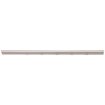 Task Lighting RM Series Lighted Power Strip, 2700K-5000K Tunable-White, 42-1/2'' Grey Receptacles/Satin Nickel Front View