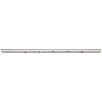Task Lighting RM Series Lighted Power Strip, 2700K-5000K Tunable-White, 48-1/2'' Grey Receptacles/Satin Nickel Front View
