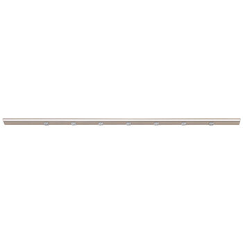 Task Lighting RM Series Lighted Power Strip, 2700K-5000K Tunable-White, 60-1/2'' Grey Receptacles/Satin Nickel Front View