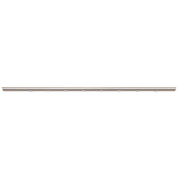 Task Lighting RM Series Lighted Power Strip, 2700K-5000K Tunable-White, 72-1/2'' Grey Receptacles/Satin Nickel Front View