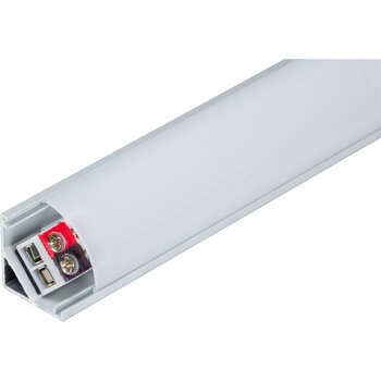 Task Lighting Radiance Series 6-5/8'' Length 12-Volt Accent Output Linear Fixture, 53 Lumens, Fits 9'' Wall Cabinet, 2 Watts, Angled 003 Profile, Single-White, Cool White 4000K, Product View