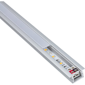 Task Lighting Radiance Series 8-5/8'' Length 12-Volt Accent Output Linear Fixture, 69 Lumens, Fits 12'' Wall Cabinet, 2 Watts, Recessed 002XL Profile, Single-White, Soft White 3000K, Angle Product View